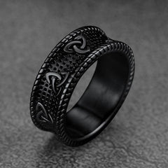 Anel masculino Viking Celtic Knot de aço inoxidável