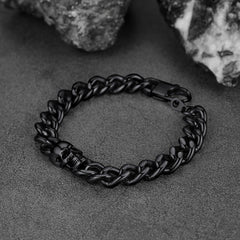 Gothic Heavy Cuban Chain Skull in Stainless Steel Bracelet