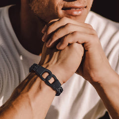 Conjunto de joias com colar e pulseira de algemas gótico punk