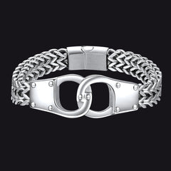 Handcuffs Chain Celtic Knot in Stainless Steel Bracelet