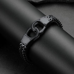 Handcuffs Chain Celtic Knot in Stainless Steel Bracelet