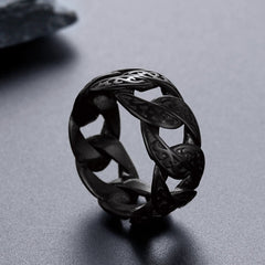 Celtic Cuban Chain Ring Men Stainless Steel