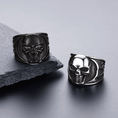 Gothic Rahmen Totenkopf Ring Edelstahl Ring Herren