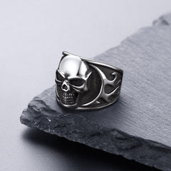 Gothic Rahmen Totenkopf Ring Edelstahl Ring Herren