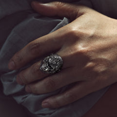 Anel Biker Gorilla King de Aço Inoxidável Masculino