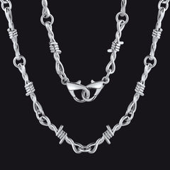 Gothic Thorn Barb Wire Chain Halskette für Männer und Frauen