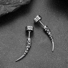 Brincos de pino Viking Rune Viking Nordic Star Rune Fang para homens