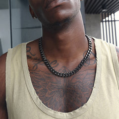 Conjunto de pulseiras de corrente cubana Miami 9 mm