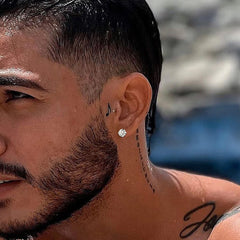 Brincos de prata esterlina com zircônia cúbica e diamante para homens e mulheres