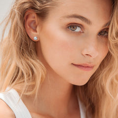 Brincos de prata esterlina com zircônia cúbica e diamante para homens e mulheres