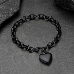 Pulseiras personalizadas com medalhão em formato de coração, presente memorial