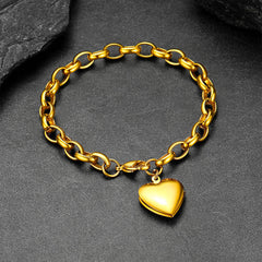 Pulseiras personalizadas com medalhão em formato de coração, presente memorial