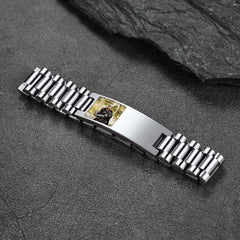 Customized Bar Watch Strap Chain Picture Bracelet