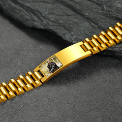 Customized Bar Watch Strap Chain Picture Bracelet