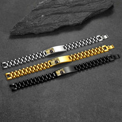 Customized Bar Watch Strap Chain Picture Bracelet