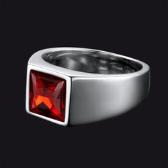 Anel minimalista com pedra preciosa para homens