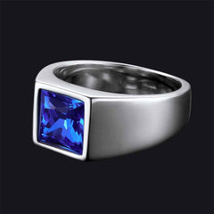 Anel minimalista com pedra preciosa para homens