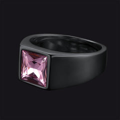 Anel minimalista com pedra preciosa para homens