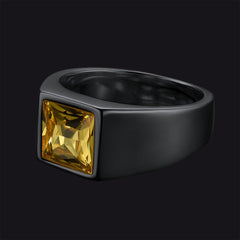 Anel minimalista com pedra preciosa para homens