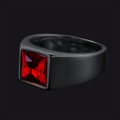 Anel minimalista com pedra preciosa para homens