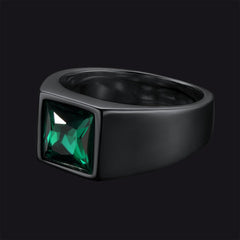 Anel minimalista com pedra preciosa para homens
