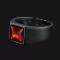 Anel minimalista com pedra preciosa para homens