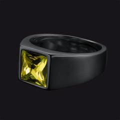 Anel minimalista com pedra preciosa para homens