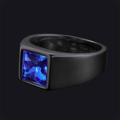 Anel minimalista com pedra preciosa para homens