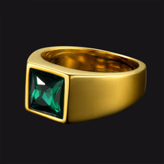 Anel minimalista com pedra preciosa para homens