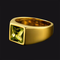 Anel minimalista com pedra preciosa para homens