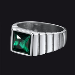 Anel de pedra de nascimento masculino