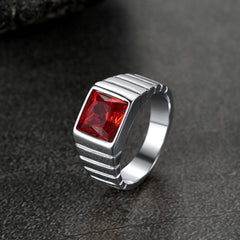 Anel de pedra de nascimento masculino