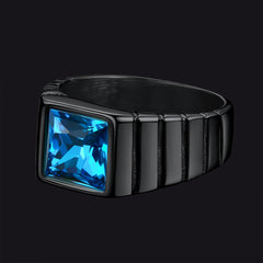 Anel de pedra de nascimento masculino