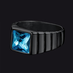 Anel de pedra de nascimento masculino