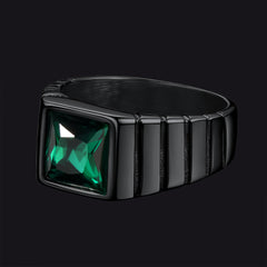 Anel de pedra de nascimento masculino