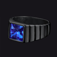 Anel de pedra de nascimento masculino