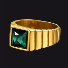 Anel de pedra de nascimento masculino