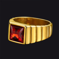 Anel de pedra de nascimento masculino