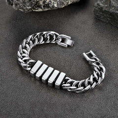 Customized Engraved Multiple Name Cuban Link Chain Bracelet