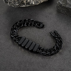 Customized Engraved Multiple Name Cuban Link Chain Bracelet