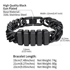 Customized Engraved Multiple Name Cuban Link Chain Bracelet