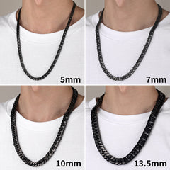 Colar com corrente de elos Miami Cuban Curb, presente de aniversário ou aniversário para ele