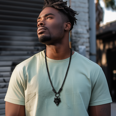 Colar com pingente de lobo viking, corrente de corda de lobo para homens