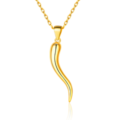 Colar de chifre italiano Cornicello Amuleto Pingente Homens Mulheres