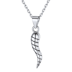 Colar com pingente de chifre italiano Cornicello Amuleto Talismã