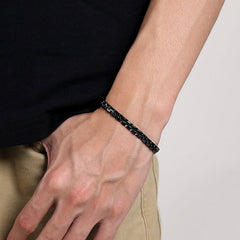 Conjunto de pulseiras de corrente de caixa plana