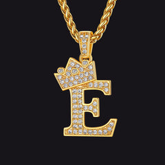 Colar com letra inicial e zircônia cúbica brilhante