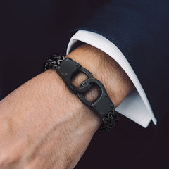 Handcuffs Chain Celtic Knot in Stainless Steel Bracelet