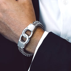 Handcuffs Chain Celtic Knot in Stainless Steel Bracelet
