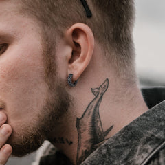 Chunky Cuban Chain Huggie Hoop Earrings For Men Women